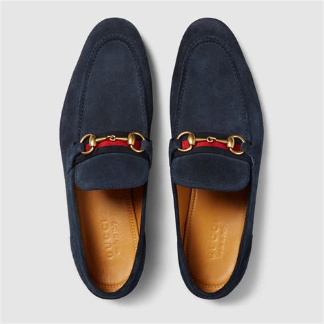 gucci light blue suede loafers|Gucci horsebit suede web loafer.